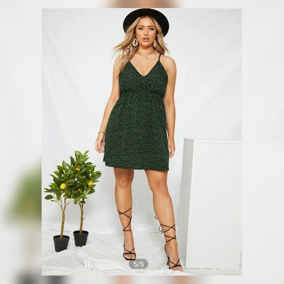 Polka-dot Tie Back Cami Dress - Picture 3 of 4